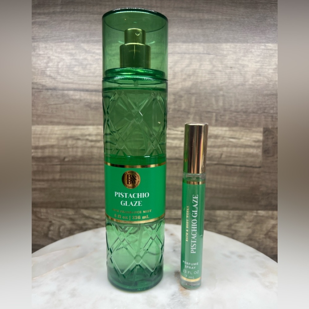 Bath & Body Works Everyday Luxury Pistachio Glaze Body Mist & Perfume Spray Set